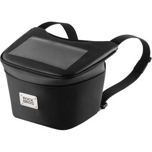 imageROCKBROS Motorcycle Handlebar Bag Touch Screen Motorcycle Phone Mount below 62 inches Waterproof Storage Bag with Rain Cover for Vespa Scooter Black