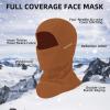imageROCKBROS Balaclava Ski Mask for Men Cold Weather Scarf Windproof Thermal Winter Neck Warmer Hood for Cycling HikingBrown