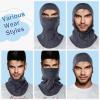 imageROCKBROS Balaclava Ski Mask for Men Cold Weather Scarf Windproof Thermal Winter Neck Warmer Hood for Cycling HikingGrey