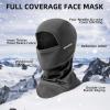 imageROCKBROS Balaclava Ski Mask for Men Cold Weather Scarf Windproof Thermal Winter Neck Warmer Hood for Cycling HikingGrey