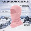 imageROCKBROS Balaclava Ski Mask for Men Cold Weather Scarf Windproof Thermal Winter Neck Warmer Hood for Cycling HikingPink