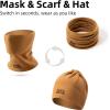 imageROCKBROS Winter Neck Warmer Gaiter Ski Mask Balaclava Windproof Face Mask Cover Cold Weather Scarf for Men ampamp WomenKhaki