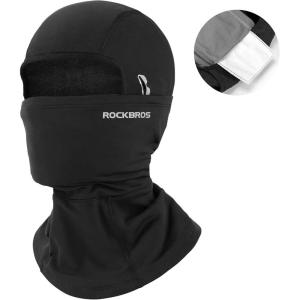 imageROCKBROS Balaclava Ski Mask for Men Cold Weather Scarf Windproof Thermal Winter Neck Warmer Hood for Cycling HikingBlack 2