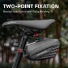 imageROCKBROS Bike Saddle Bag Hard Shell Bicycle Saddle Bag With Tail Lights 045L Bike Seat bagSuitable for Nighttime Cycling Black