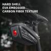 imageROCKBROS Bike Saddle Bag Hard Shell Bicycle Saddle Bag With Tail Lights 045L Bike Seat bagSuitable for Nighttime Cycling Black