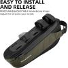 imageROCKBROS Bike Top Tube Bag Bike Frame Bag Bike Triangle Bag Small Aerodynamic Bag for Triathlon and Gravel BikesGreen