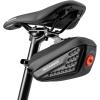 imageROCKBROS Bike Saddle Bag Hard Shell Bicycle Saddle Bag With Tail Lights 045L Bike Seat bagSuitable for Nighttime Cycling Black