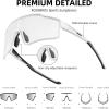 imageROCKBROS Photochromic Cycling Glasses UV400 Sports Sunglasses for Men Women Clear Biking Glasses for Baseball Running MTB Riding Golf Fishing