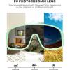 imageROCKBROS Photochromic Sunglasses for Men Women Cycling Glasses UV Protection Sports SunglassesGreen Grey to Silver
