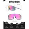 imageROCKBROS Photochromic Sunglasses for Men Women Cycling Glasses UV Protection Sports SunglassesTransparent Purple Grey to Pink