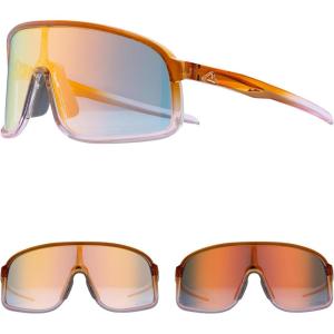 imageROCKBROS Photochromic Sunglasses for Men Women Cycling Glasses UV Protection Sports SunglassesTransparent Gradient Brown Grey to Gold