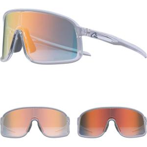 imageROCKBROS Photochromic Sunglasses for Men Women Cycling Glasses UV Protection Sports SunglassesTransparent Grey to Gold