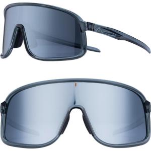 imageROCKBROS Polarized Cycling Glasses Baseball Sunglasses Polarized Sunglasses for Men Womens UV400 Sports SunglassesDeep Greygrey Ice