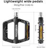 imageROCKBROS Mountain Bike Pedals Bicycle Nylon Pedals 916 Inch Sealed Bearing Lightweight Platform for Road Mountain BMX MTB Bikeblack