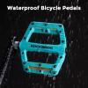 imageROCKBROS Mountain Bike Pedals Bicycle Nylon Pedals 916 Inch Sealed Bearing Lightweight Platform for Road Mountain BMX MTB Bikeblue