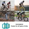 imageROCKBROS Mountain Bike Pedals Bicycle Nylon Pedals 916 Inch Sealed Bearing Lightweight Platform for Road Mountain BMX MTB Bikeblue