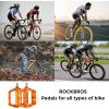 imageROCKBROS Mountain Bike Pedals Bicycle Nylon Pedals 916 Inch Sealed Bearing Lightweight Platform for Road Mountain BMX MTB Bikeorange