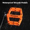 imageROCKBROS Mountain Bike Pedals Bicycle Nylon Pedals 916 Inch Sealed Bearing Lightweight Platform for Road Mountain BMX MTB Bikeorange