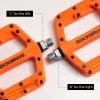imageROCKBROS Mountain Bike Pedals Bicycle Nylon Pedals 916 Inch Sealed Bearing Lightweight Platform for Road Mountain BMX MTB Bikeorange