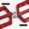 imageROCKBROS Mountain Bike Pedals Bicycle Nylon Pedals 916 Inch Sealed Bearing Lightweight Platform for Road Mountain BMX MTB Bikered