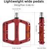 imageROCKBROS Mountain Bike Pedals Bicycle Nylon Pedals 916 Inch Sealed Bearing Lightweight Platform for Road Mountain BMX MTB Bikered