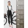 imageROCKBROS Cycling Bib Pants Women Padded Winter Bike Thermal Tights Fleece Lined Leggings with Back Pocket