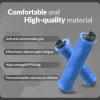 imageROCKBROS Bike Handlebar Grips  22mm Dual LockOn Rubber Grips with Reflective End Caps AntiSlip Design Inspired by Powersports Grips  Fits MTB BMX Road ampamp Folding Bikes5 ColorsBlue