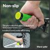 imageROCKBROS Bike Handlebar Grips  22mm Dual LockOn Rubber Grips with Reflective End Caps AntiSlip Design Inspired by Powersports Grips  Fits MTB BMX Road ampamp Folding Bikes5 ColorsGreen