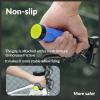 imageROCKBROS Bike Handlebar Grips  22mm Dual LockOn Rubber Grips with Reflective End Caps AntiSlip Design Inspired by Powersports Grips  Fits MTB BMX Road ampamp Folding Bikes5 ColorsBlue