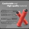 imageROCKBROS Bike Handlebar Grips  22mm Dual LockOn Rubber Grips with Reflective End Caps AntiSlip Design Inspired by Powersports Grips  Fits MTB BMX Road ampamp Folding Bikes5 ColorsOrange