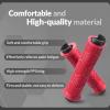 imageROCKBROS Bike Handlebar Grips  22mm Dual LockOn Rubber Grips with Reflective End Caps AntiSlip Design Inspired by Powersports Grips  Fits MTB BMX Road ampamp Folding Bikes5 ColorsRed
