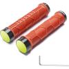 imageROCKBROS Bike Handlebar Grips  22mm Dual LockOn Rubber Grips with Reflective End Caps AntiSlip Design Inspired by Powersports Grips  Fits MTB BMX Road ampamp Folding Bikes5 ColorsOrange