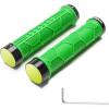 imageROCKBROS Bike Handlebar Grips  22mm Dual LockOn Rubber Grips with Reflective End Caps AntiSlip Design Inspired by Powersports Grips  Fits MTB BMX Road ampamp Folding Bikes5 ColorsGreen