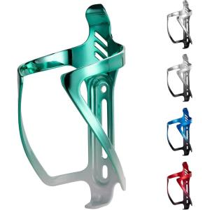 imageROCKBROS Bike Water Bottle Holder Aluminum Alloy Bike Bottle Cage Lightweight Bike Cup Holder for Road Mountain BikesGlossy greenwhite