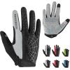 imageROCKBROS Mens Cycling Gloves with SBR Pad AntiSlip Breathable for Spring Autumn Sports RidingGray