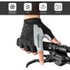 imageROCKBROS Mens Cycling Gloves with SBR Pad AntiSlip Breathable for Spring Autumn Sports RidingGray