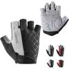 imageROCKBROS Mens Cycling Gloves with SBR Pad AntiSlip Breathable for Spring Autumn Sports RidingGray