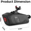 imageROCKBROS Bike Saddle Bag with Night Riding Taillight and Brake Sensor Waterproof Road ampamp Mountain Bike