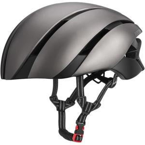 imageROCKBROS Adult Bike Helmet Streamlined Aerodynamic Comfortable Y  Shaped Strap Cycling Helmet for Men Women 5862 cm Reflective Adjustable Webbing for Road ampamp Mountain BikingTitanium