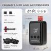 image:imageROCKBROS Tiny Emergency Bike Pump HW140 with Gauge Max 150 PSI Electric Mini Pump with Protective Silicone Cover Fully Charged Inflate 1x 700  25C Tire Hose for Bike MTB BallsHW140 Dual Pack