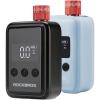 image:imageROCKBROS Tiny Emergency Bike Pump HW140 with Gauge Max 150 PSI Electric Mini Pump with Protective Silicone Cover Fully Charged Inflate 1x 700  25C Tire Hose for Bike MTB BallsHW140 Dual Pack
