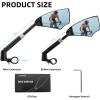 image:imageROCKBROS Bike Mirrors for Handlebars HD Antiglare amp Scratch Resistant Rear View Bicycle Mirrors Foldable Retractable amp Adjustable Mount for 2124cm Handlebar Ebike Escooter Accessories LeftRight Side