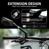 image:imageROCKBROS Bike Mirrors for Handlebars HD Antiglare amp Scratch Resistant Rear View Bicycle Mirrors Foldable Retractable amp Adjustable Mount for 2124cm Handlebar Ebike Escooter Accessories LeftRight Side