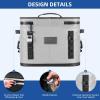 image:imageROCKBROS Backpack Cooler Waterproof 30 Can Large LeakProof Cooler Bags Insulated Portable Soft Sided Cooler for Ice Beer Drink Travel Fishing Beach Golf Picnic Camping GiftsGray