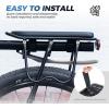 image:imageROCKBROS Bike Rear Seat Kids Pad Manned Cushion with Hook amp Loop Strap Child Bike Seat Bicycle Back Shelf MTB Ebike Carrier for Cargo amp Passenger 126  59 inch
