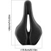 image:imageROCKBROS Comfort Bike Seat Wave Ergonomic Bicycle Saddle with HighDensity Foam Universal Replacement for MTB Road City Racing Cycling