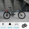 image:imageROCKBROS SNK 20Inch Folding Bike 366 lb Portable Lightweight HighCarbon Steel Electrophoretic Frame Shimano 7SpeedBlue