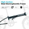 image:imageROCKBROS SNK 20Inch Folding Bike 366 lb Portable Lightweight HighCarbon Steel Electrophoretic Frame Shimano 7SpeedBlue