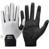 image:imageROCKBROS Cycling Gloves for Men Women XRD Shock Absorbing Bicycle Riding AntiSlip Breathable Full Finger UVSunProtection Gloves for RoadMountain amp Electric BikeEBike CommuterWhite