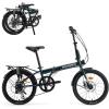 image:imageROCKBROS SNK 20Inch Folding Bike 366 lb Portable Lightweight HighCarbon Steel Electrophoretic Frame Shimano 7SpeedBlue